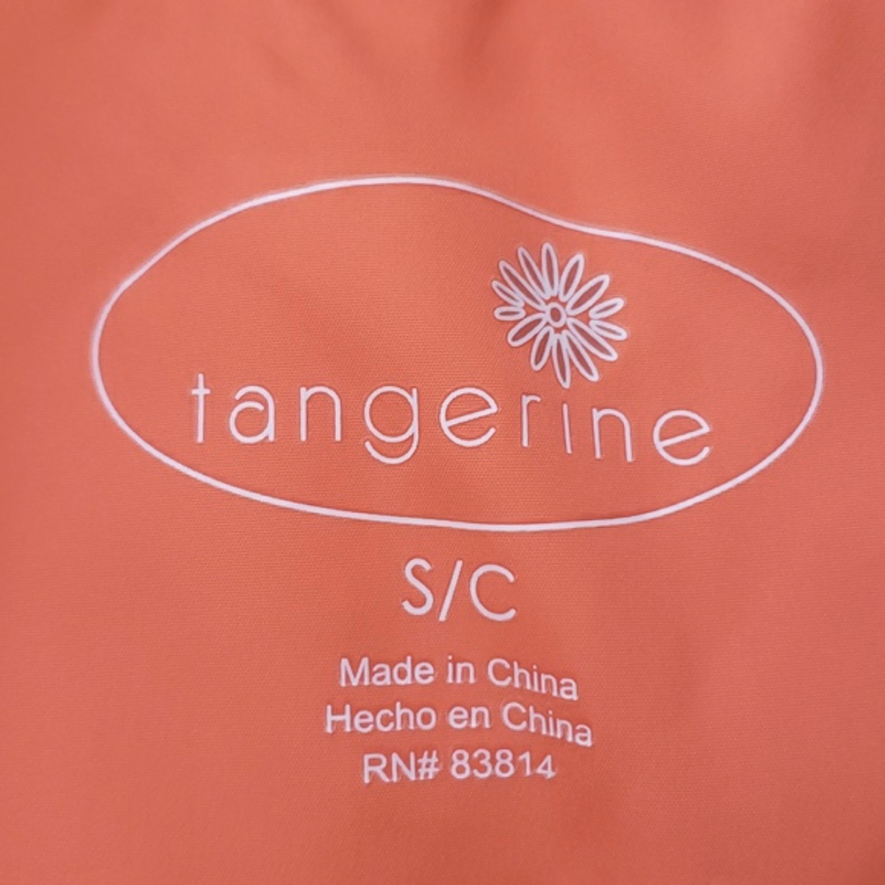 TANGERINE Orange Coral Quilted Puffer Vest SIZE SMALL Reflective Technical Warm - Picture 12 of 13